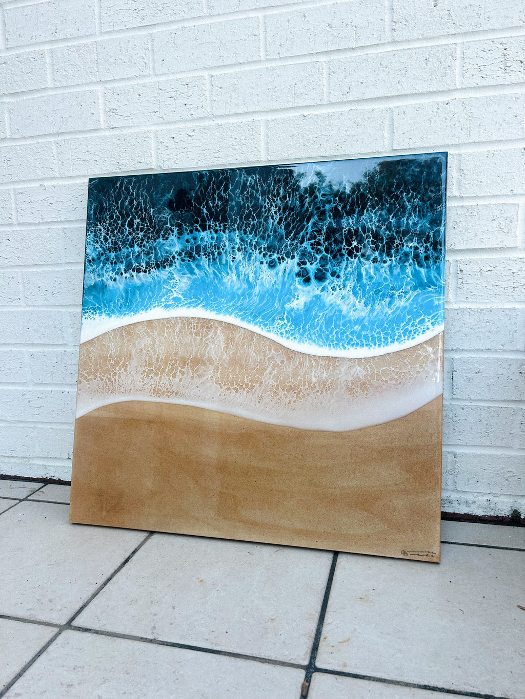“Second Summer” 24x24 Canvas with Local Sand