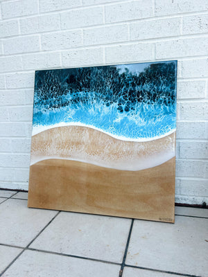 “Second Summer” 24x24 Canvas with Local Sand