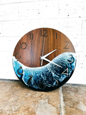 Dark Wooden “Island Time” Clock