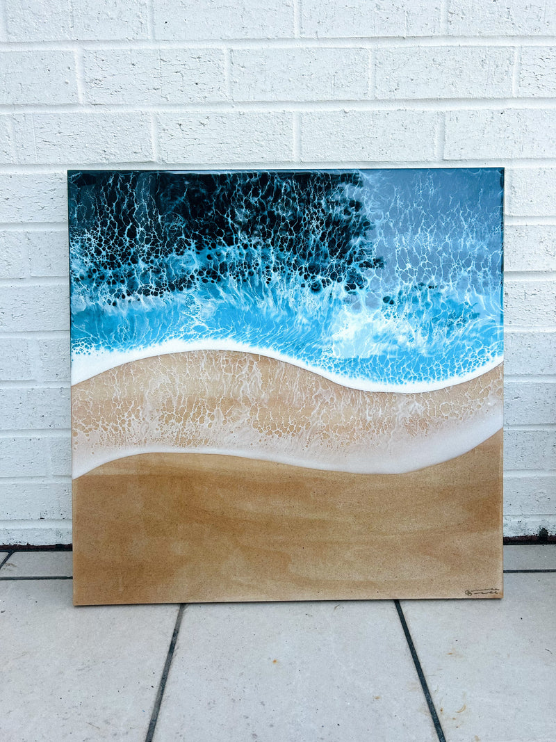 “Second Summer” 24x24 Canvas with Local Sand