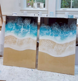 24x36 Set of 2 Canvases with Local Sand