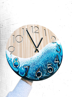 Light Wooden “Island Time” Clock