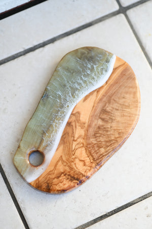 Custom Live Edge Olive Wood Cutting Board