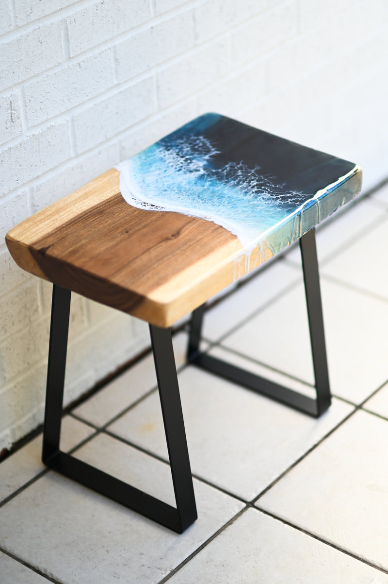 Solid Acacia Wood Side Table