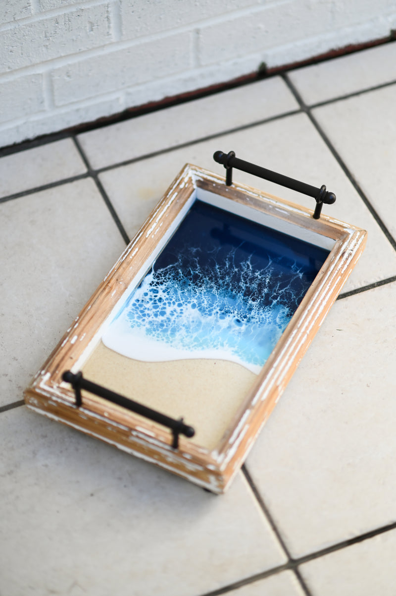 White Washed Trays with Local Sand