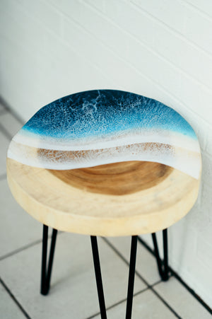 Round Live Edge Side Table