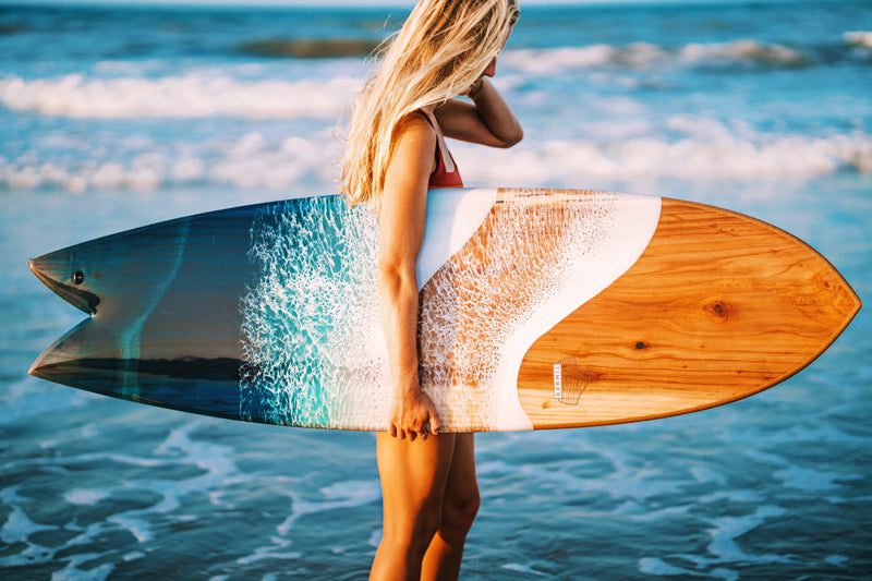 Shorty 5’8” Surfboard by Timber x Grace Bell CALIFORNIA REDWOOD