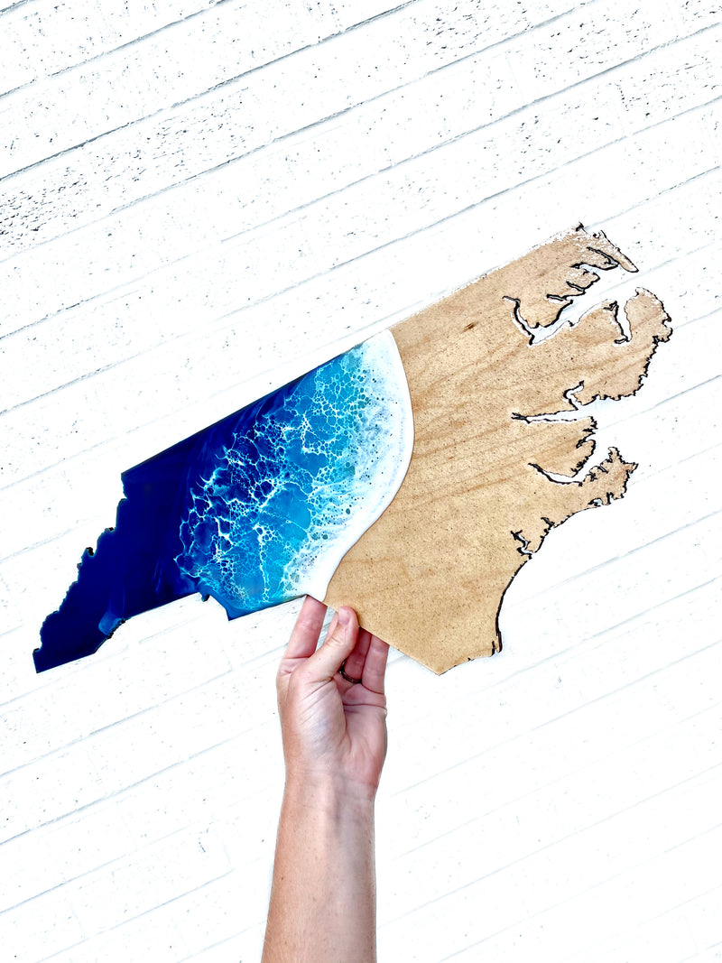 Custom North Carolina Cutout with Local Sand