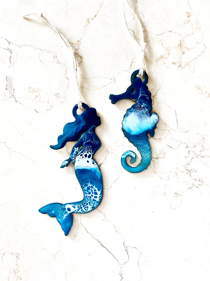 Mermaid/ Seahorse Ornament